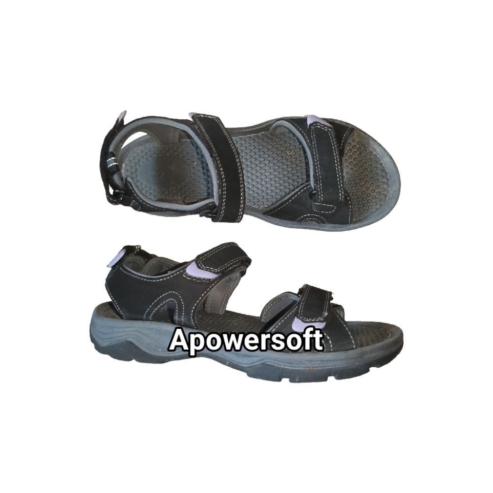Black Outdoor Velcro Sandals — Khombu